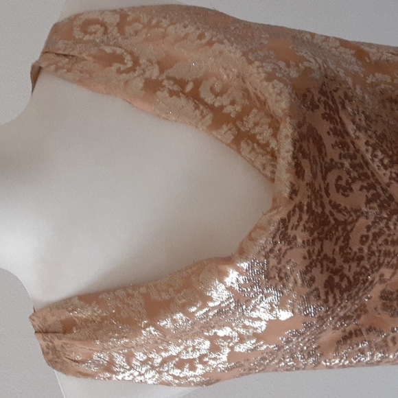 J.CREW shimmery gold silk blend blouse Sz 2 - Picture 2 of 7